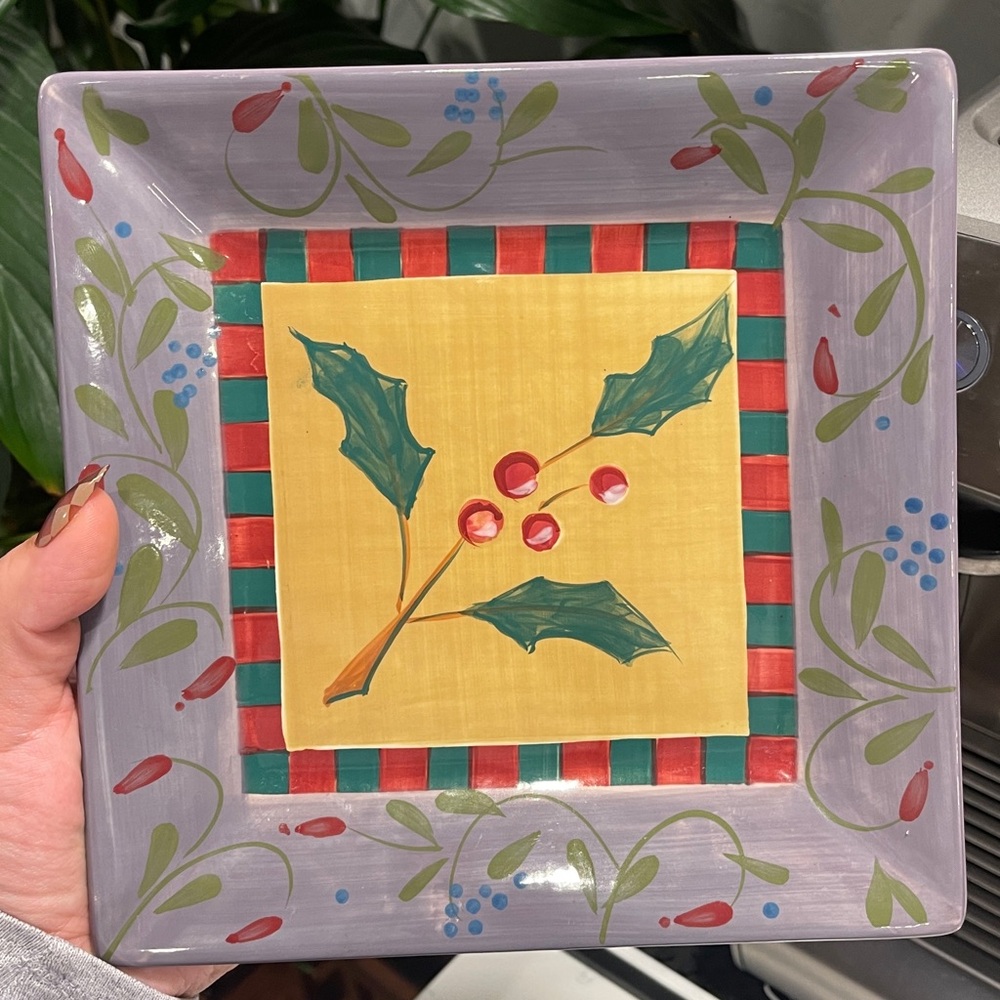 2ct 2003 Signature Olivia Holiday Debbie Segura Designs Salad Plate